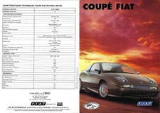 Fiat Coupe 20v Turbo Edition Limitee 1998 French Market Foldout Sales Brochure