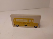 Rare Cat's Meow Plumstead Christian School Bus Pennsylvania 1990's Shelf Sitter 
