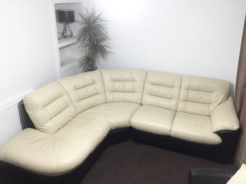 Dfs leather corner sofa swivel