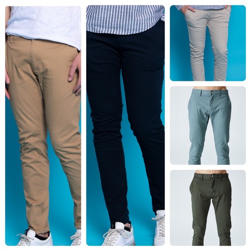 Men cotton slim straight - men's,