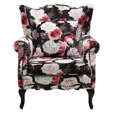 Upholstered floral fabric - upholstered,