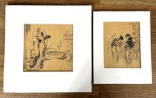 Two original ink illustrations