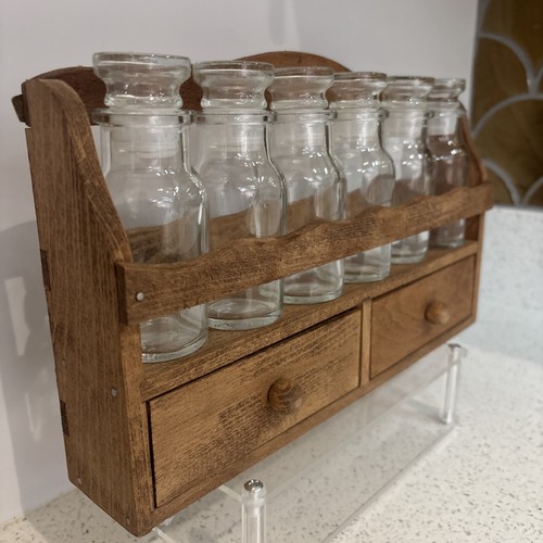 Vintage glass spice - glass, jars