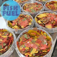 Tropical Aquarium Fish Flake Food 1 Litre Bucket - Fish Fuel Tank Aquarium Food