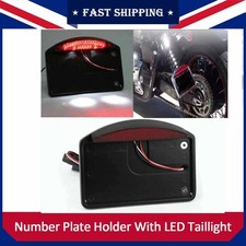 Motorcycle Side Mount Tail Light Number License Plate Holder For Harley Chopper