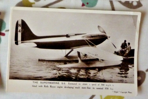 Postcard the supermarine - supermarine, s6