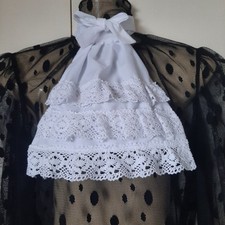 White Cotton Jabot Victorian