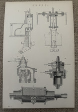 Antique Print Brake Mechanism