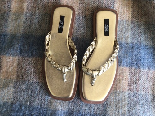 Gold platt toe - gold, post
