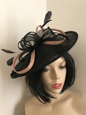 NEW Black Nude Fascinator