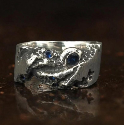 Blue sapphire vintage - blue, ring