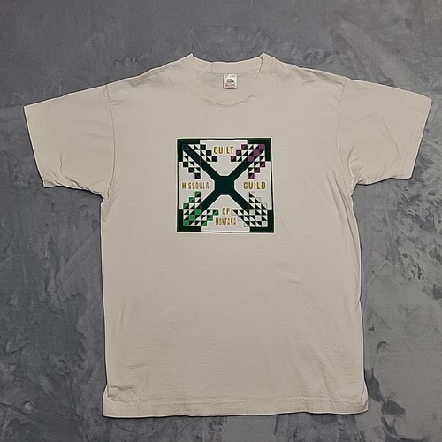 Vtg quilters guild shirt mens - quilters,