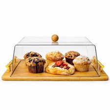 Bamboo Serving Tray with Clear