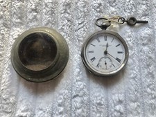 Fattorini and son Bradford 1870/1900 solid silver gents pocket watch, Good cond