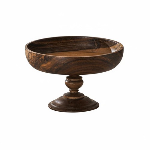 Wooden pedestal fruit - pedestal, bowl