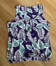 Ladies Debenhams purple leaf