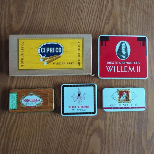 Vintage cigar tins box - vintage,