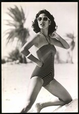 Photography Brunette Model Posing in Swimsuit Goldfish One Piece Volcano, Sz 