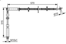 Brake Hose for BOSCH 1 987 481