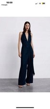 Brand New, Zara Woman Jumpsuit, Size 14, Velvet Green In Great Condition.