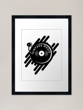 Vintage turntable logo - turntable, dj