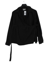 Simon Jersey Women's Blouse M Black Cotton with Polyester Basic