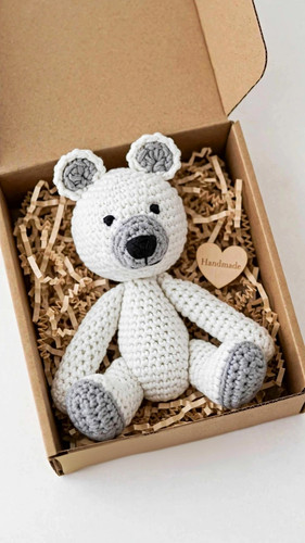Handmade crochet teddy bear - handmade,