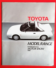 1986 TOYOTA RANGE Brochure inc MR2 Celica Supra Corolla GT Coupe Starlet Model F
