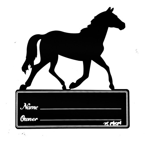 Horse name plate - name,