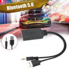 1× Wireless Bluetooth 5.0 Car Receiver Adapter USB 3.5mm Jack Audio AUX Speaker