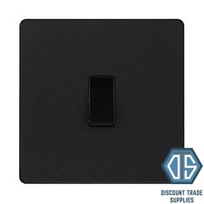 BG Evolve Matt Black Screwless Switches & Sockets Black Inserts Full Range