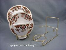 Brass Finish Cup, Saucer & Plate / Trio Display Stand