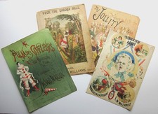 4 Concanen Victorian Sheet Covers No Music Illustrated Antique Lithographs