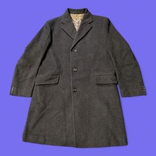 Vintage Crombie Wool Coat Grey C0008