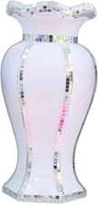 White zig zag mosaic mirror - zig-zag,
