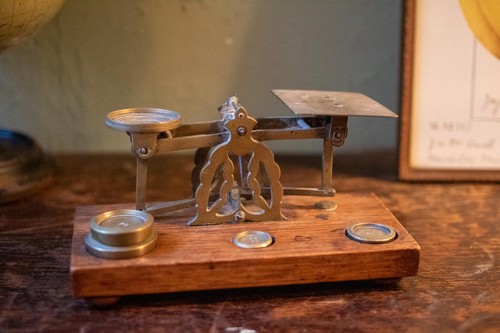 Antique english brass postal - english,