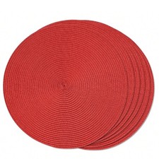 Set of 6 Round Placemats Woven