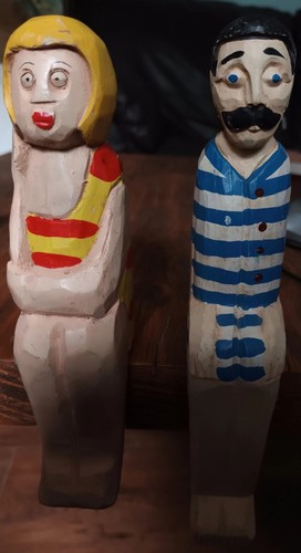 Vintage hand carved wooden - vintage,