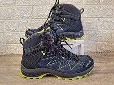 Hi-Tec Sporthike Mid Waterproof Walking Boots Suede Men's Size 8 Black & Green 