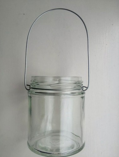 Handmade hanging glass jar - handmade,