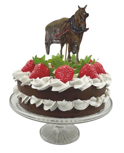 Horse and cart cake topper - and,