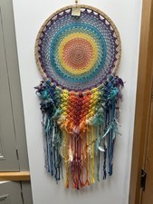 Large Rainbow Dream Catcher Hanging Dreamcatcher Tassels Beads Decor Handmade