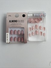 Primark Almond Gloss/french Tip Nails For 7days With Glue