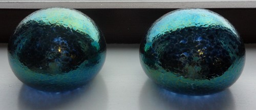 Pair vintage heron glass - of,
