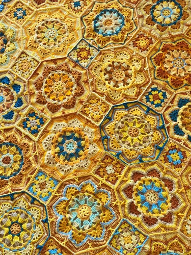 Handmade crochet persian tiles - handmade,