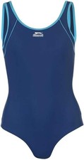 Slazenger Womens Basic Swim Suit Ladies One Piece Swimming Suit Beachwear