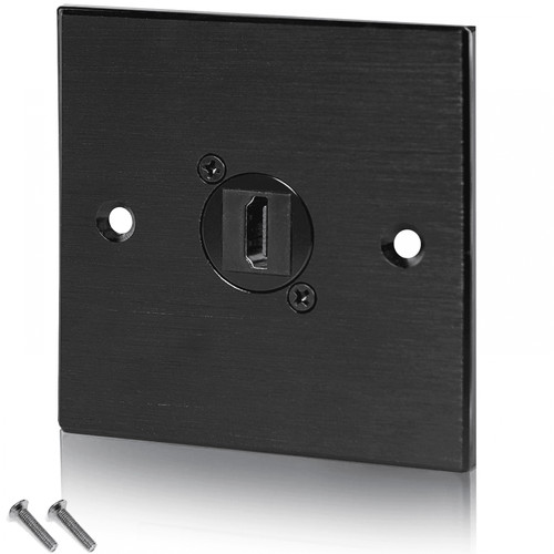 Black metal wall plate hdmi - plate,