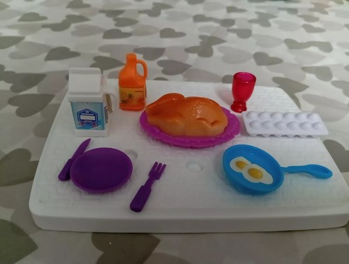 Barbie food table - barbie, meal