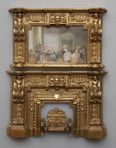 Ornate fire place coal - place,