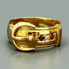 Antique 1909 Diamond & Garnet